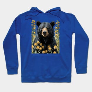 A Black Colored Bear Surrounded By Yucca flower New Mexico State 2 Hoodie